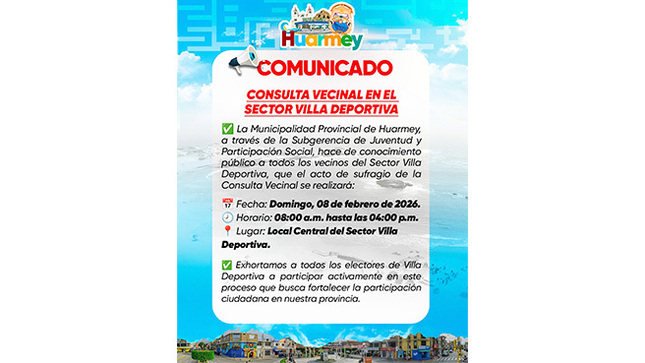 Consulta vecinal en el Sector Villa Deportiva