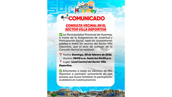 Consulta vecinal en el Sector Villa Deportiva