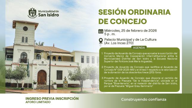 Registro para la Sesión Ordinaria del Concejo Municipal - 25.02.26 5:00 PM
