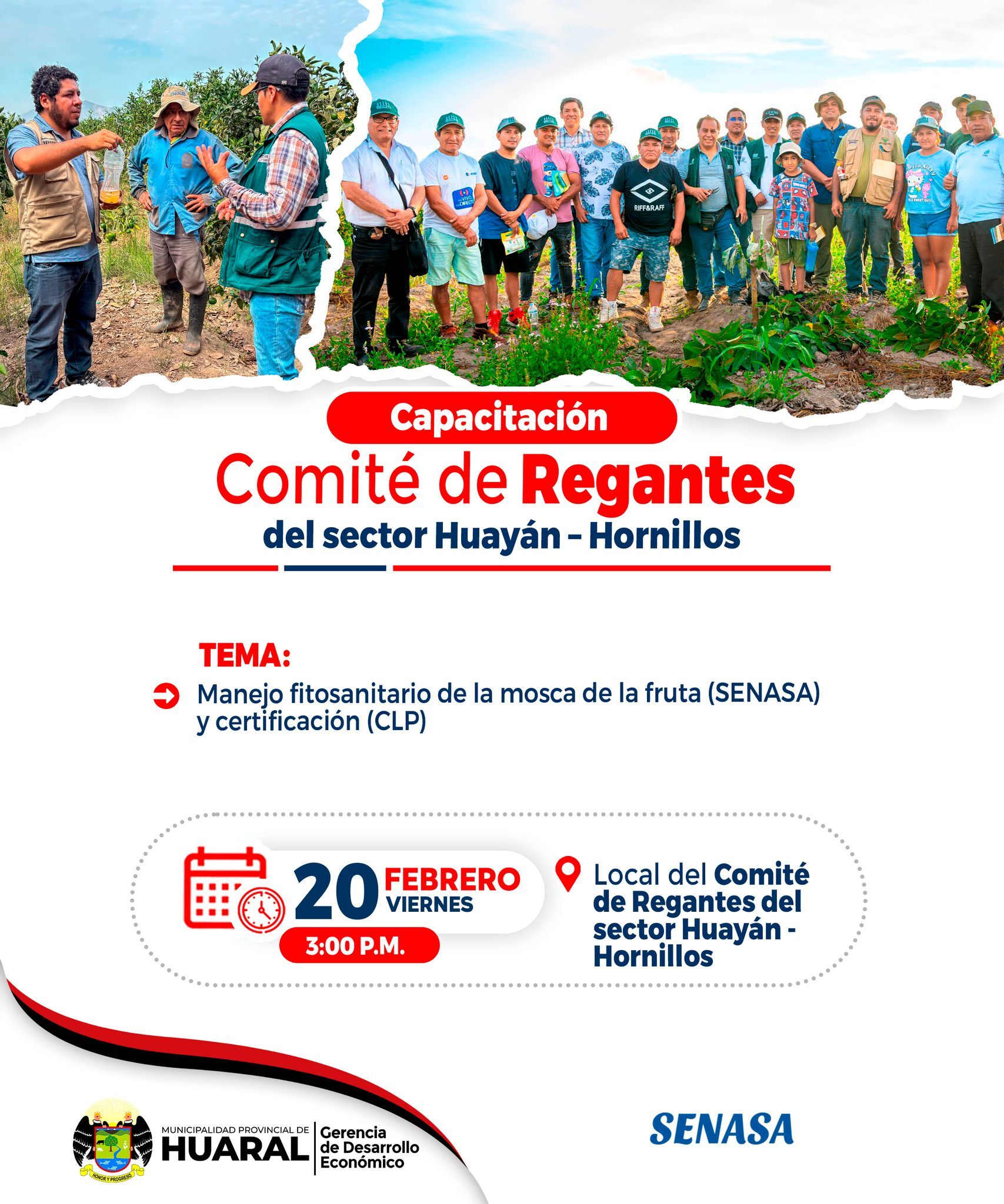 📢 ¡Capacitación para el Comité de Regantes Huayán - Hornillos!
