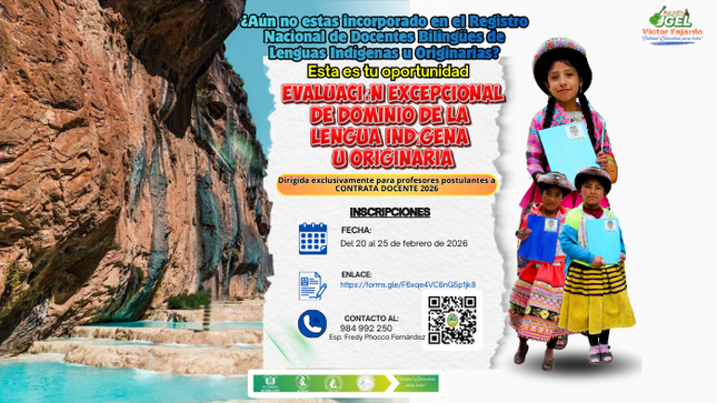 Evaluación Excepcional de Dominio de Lengua Indígena u Originaria