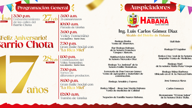 Aniversario del Barrio Chota