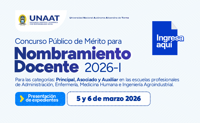 Concurso Público de Mérito para Nombramiento Docente 2026-I