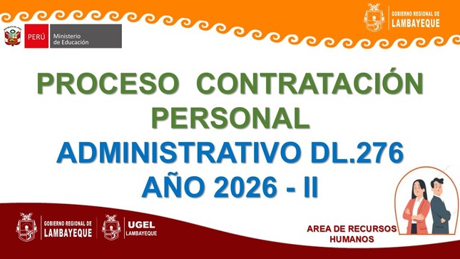 Proceso  Contratación  Personal Administrativo DL.276 Año 2026 - II