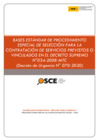 Vista preliminar de documento Bases estándar de procedimiento especial de selección para la contratación de servicios previstos o vinculados en el Decreto Supremo n°034-2008-mtc (Decreto de Urgencia N° 070-2020)