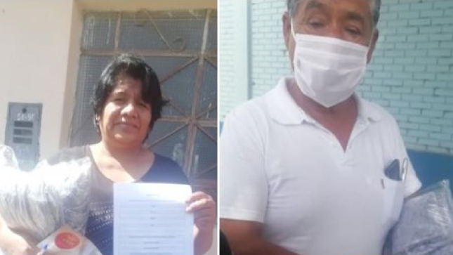 recibiendo donaciones