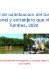 Vista preliminar de documento Tumbes, Nivel de Satisfacción del Turista 2020