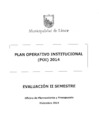 Vista preliminar de documento Evaluación POI 2014 - II Semestre