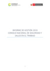 Vista preliminar de documento Informe de Gestión 2019 CONSSAT