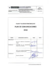 Vista preliminar de documento Plan de Comunicaciones 2018