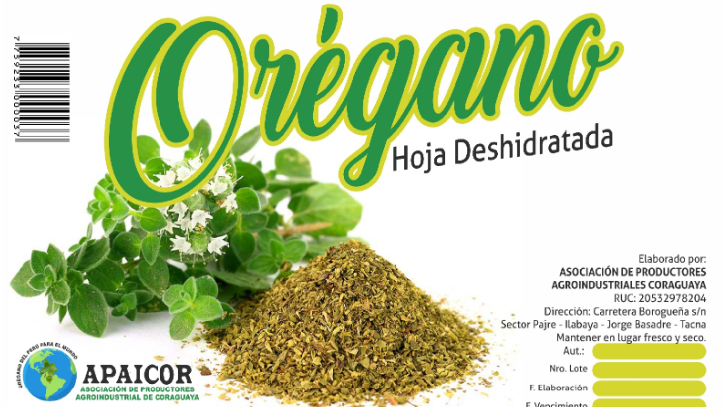 Orégano deshidratado y molido
