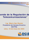 Vista preliminar de documento Presentación en la UPC - Economía y Derecho de la Regulación: Agenda Pendiente. "Agenda de la Regulación de las Telecomunicaciones"