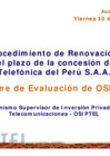 Vista preliminar de documento Presentación en Audiencia Pública "Procedimiento de Renovación del Plazo de la Concesión de Telefónica del Perú S.A.A. - Informe de Evaluación de OSIPTEL"