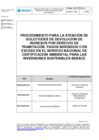 Vista preliminar de documento PROCEDIMIENTO PARA LA ATENCIÓN DE SOLICITUDES DE DEVOLUCIÓN