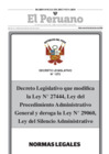 Vista preliminar de documento 2016 | Decreto Legislativo 1272: Modificatoria de la Ley del Procedimiento Administrativo General y derogatoria de la Ley del Silencio Administrativo - Decreto Legislativo N 1272