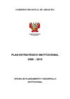 Vista preliminar de documento Plan Estratégico Institucional 2008-2010