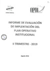 Vista preliminar de documento Monitoreo y Evaluación Segundo Trimestre POI 2019