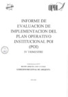 Vista preliminar de documento Monitoreo y Evaluación Cuarto Trimestre POI 2019 - SEDE CENTRAL