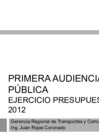 Vista preliminar de documento Gerencia Regional de Transportes y Comunicaciones - Audiencia 01