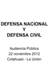 Vista preliminar de documento Oficina Regional de Defensa Nacional y Defensa Civil - Audiencia 01