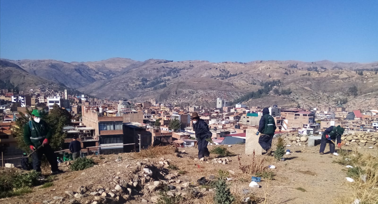 Ministerio de Cultura realizó la limpieza y mantenimiento del Sitio Arqueológico Pumacayán en Huaraz