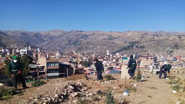 Ministerio de Cultura realizó la limpieza y mantenimiento del Sitio Arqueológico Pumacayán en Huaraz