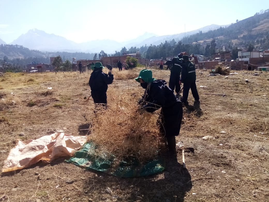 Ministerio de Cultura realizó la limpieza y mantenimiento del Sitio Arqueológico Pumacayán en Huaraz