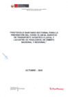 Vista preliminar de documento Protocolo Sanitario Sectorial para la Prevención del COVID-19
