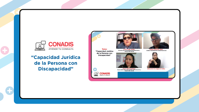 Imagen del evento virtual "Conadis atiende tu consulta"