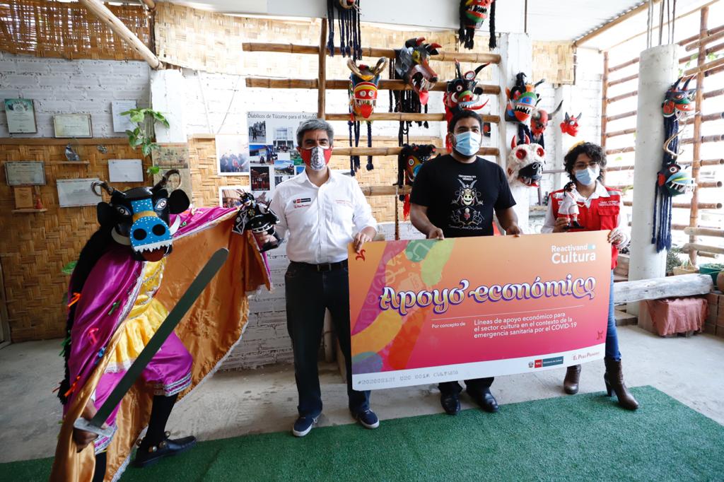 Trabajadores de la cultura en región Lambayeque reciben importante apoyo económico para reactivar sus actividades
