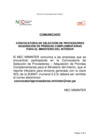 Vista preliminar de documento NEC MININTER - COMUNICADO - CORREO PARA REMISION DE REPORTE TRIBUTARIO -PROVEEDORES ET 01.pdf