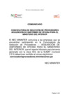 Vista preliminar de documento NEC MININTER - COMUNICADO - CORREO PARA REMISION DE REPORTE TRIBUTARIO -PROVEEDORES ET 02.pdf