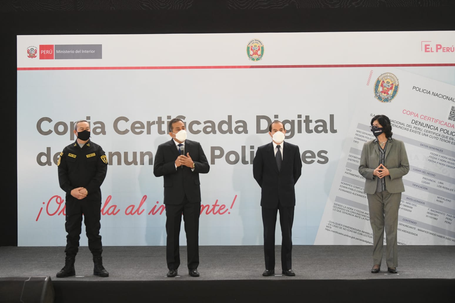 Mininter presentó servicio de copia certificada digital de denuncias policiales.