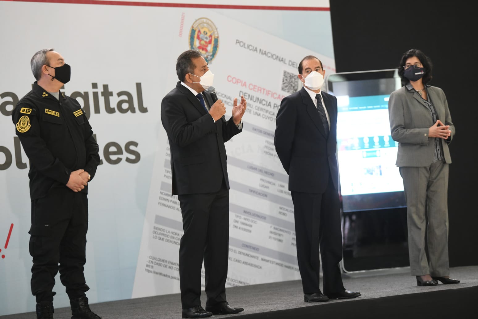 Mininter presentó servicio de copia certificada digital de denuncias policiales.