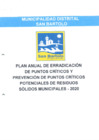 Vista preliminar de documento Plan anual de erradicación de puntos críticos y prevención de puntos críticos potenciales de residuos solidos Municipales - 2020