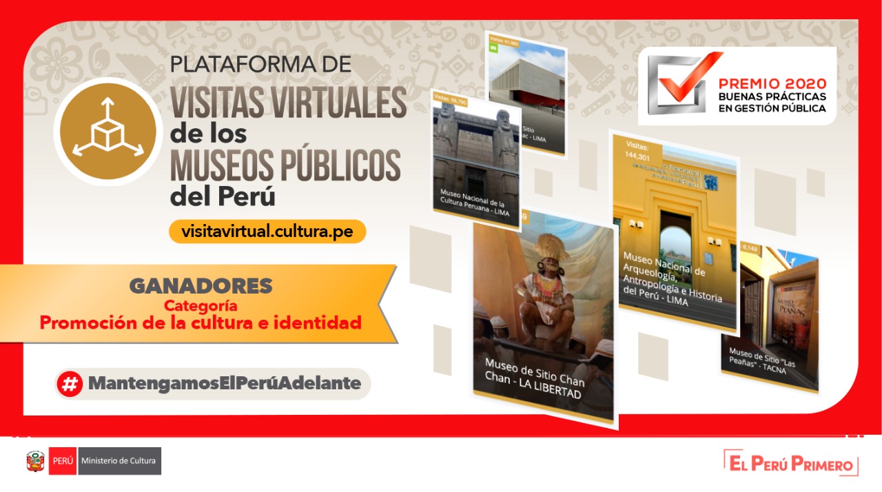 Ministerio de Cultura: Visitas virtuales a los museos públicos del Perú recibe premio de Buenas Prácticas en Gestión Pública 2020