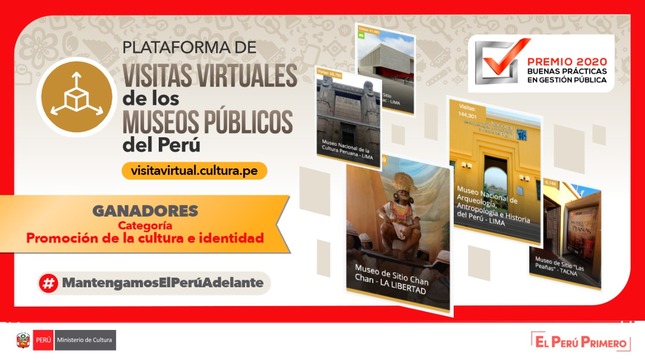 Ministerio de Cultura: Visitas virtuales a los museos públicos del Perú recibe premio de Buenas Prácticas en Gestión Pública 2020
