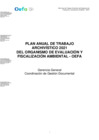 Vista preliminar de documento Plan Anual de Trabajo Archivístico 2021 del Organismo de Evaluación y Fiscalización Ambiental - OEFA