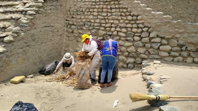 Ministerio de Cultura realizó jornada de mantenimiento y limpieza en la Zona Arqueológica Monumental Bandurria