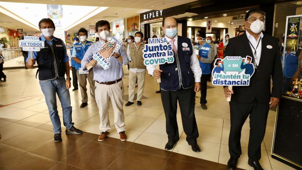 Minsa interviene centro comercial Plaza Norte para verificar que cumpla con medidas sanitarias contra la COVID-19