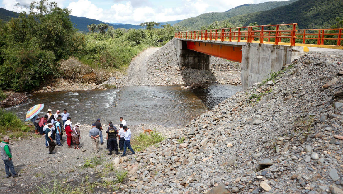 Obras financiadas con más de S/1¿200,00 por Devida favorecen a agricultores de cultivos alternativos de seis caseríos.