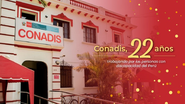 Fachada del Conadis y 22 aniversario