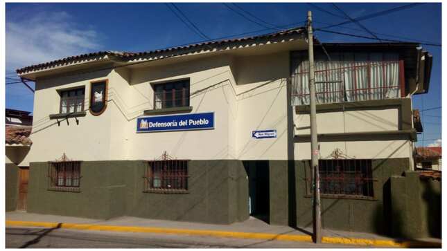 Fachada de la Defensoría del Pueblo en Cusco 