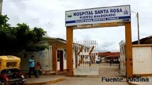 Fachada de hopital Santa Rosa de Madre de Dios
Foto: Andina