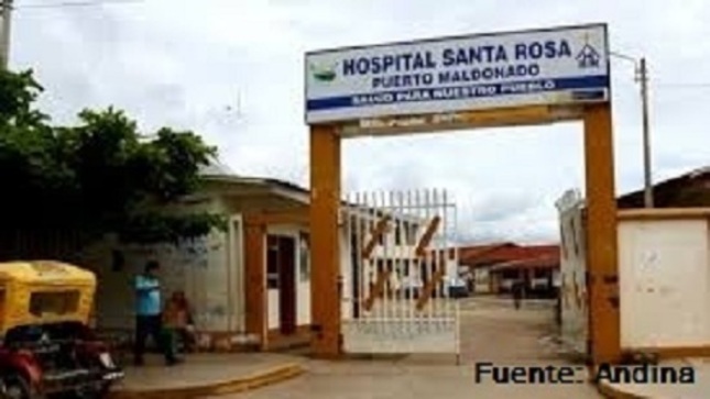 Fachada de hopital Santa Rosa de Madre de Dios
Foto: Andina