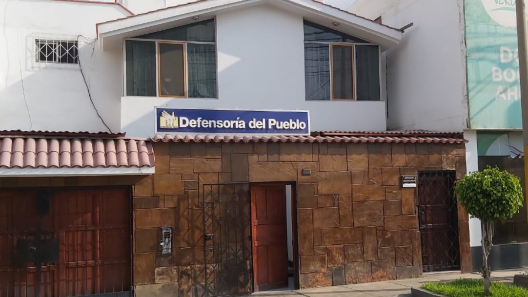 Fachada de la Oficina de la Defensoría del Pueblo en Ica
