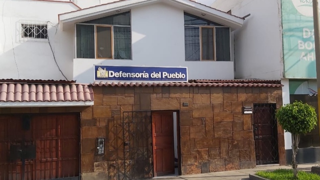Fachada de la Oficina de la Defensoría del Pueblo en Ica
