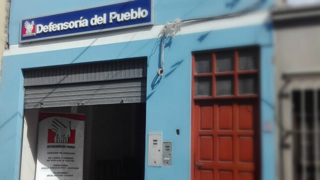 Fachada de la Oficina de la Defensoría del Pueblo en Moquegua