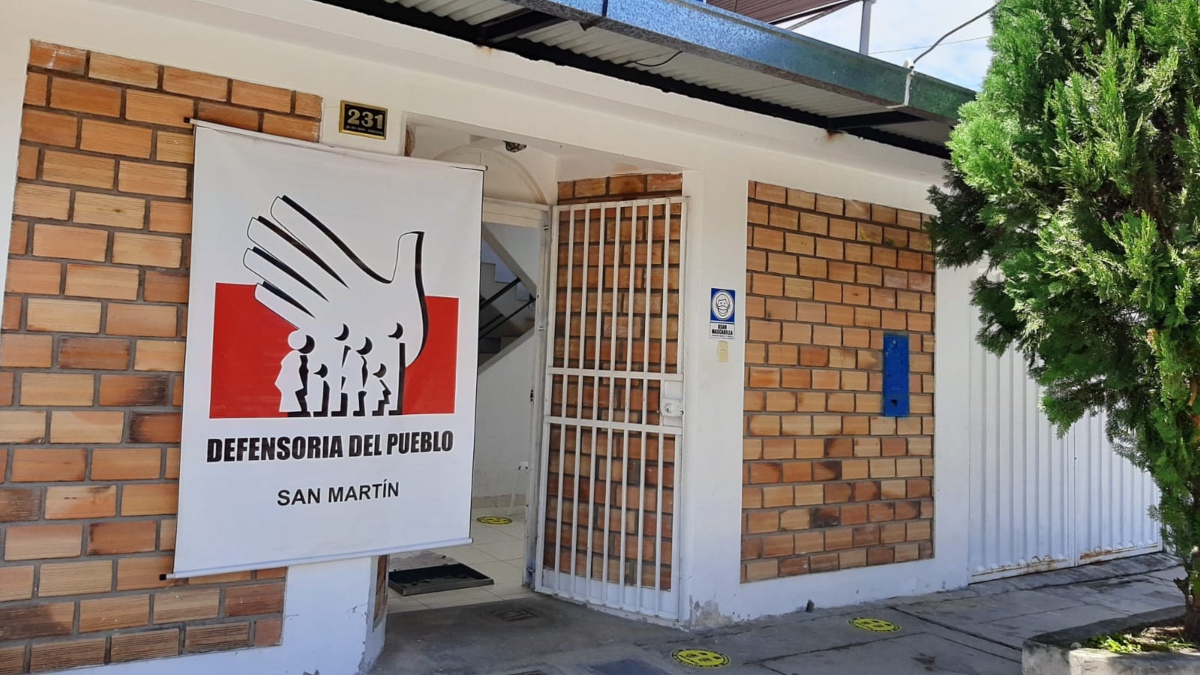 Fachada de la Oficina de la Defensoría del Pueblo en San Martín