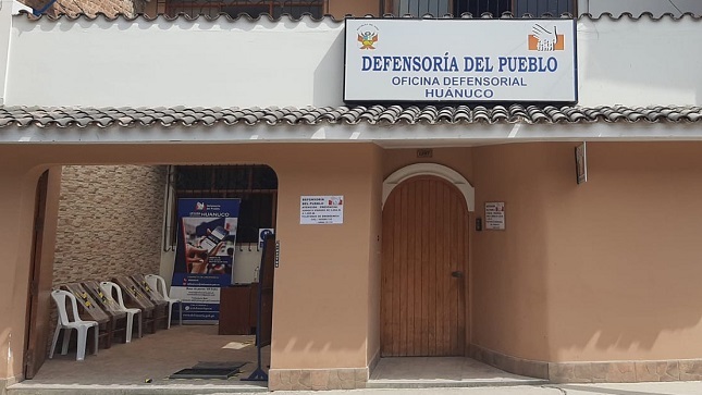 Fachada de la oficina de la Defensoría del Pueblo en Huánuco